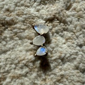 Real Moonstone ear climber
